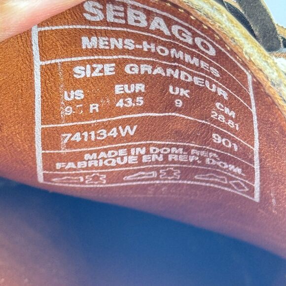 Sebago Mens 9.5 Brown Ranger Waxy Leather Boat Shoe Loafer Lug Sole Casual main image 5